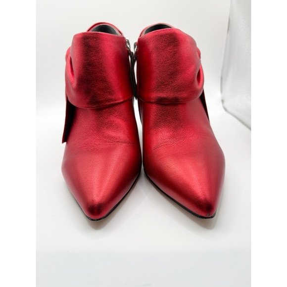 PAIGE Electric Red Bow Booties - Picture 3 of 5